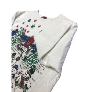 Vintage Linda Lori sweatshirt‎ womens size 18 white long sleeve made in USA READ